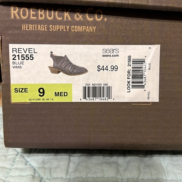 Ladies size 9 “booties”.  High ankle strap sandals blue gray. Lightly worn. - Picture 5 of 6